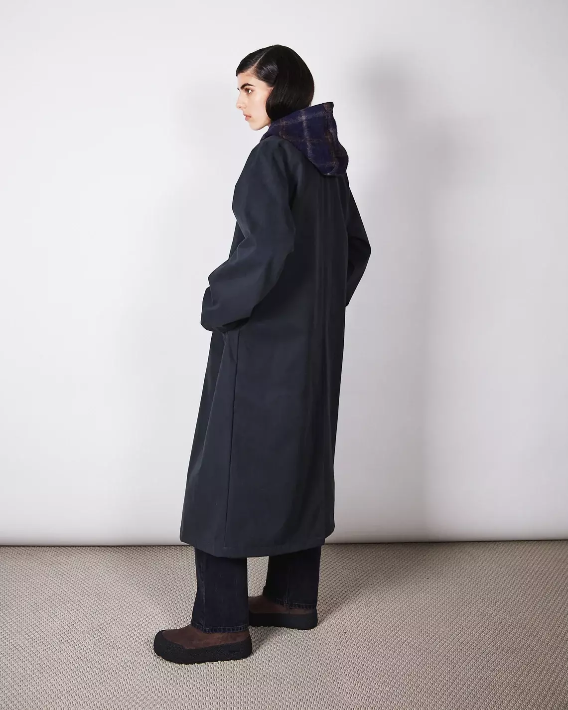 Brixtol Textiles Brooks Black Damen Wasserdichter Mantel schwarz